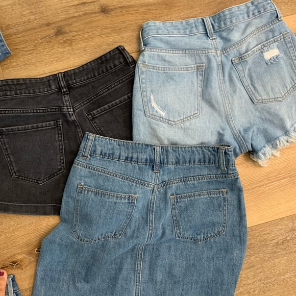 Pacsun Denim Jeans Shorts Skirt Bundle Size 25 - Picture 2 of 8